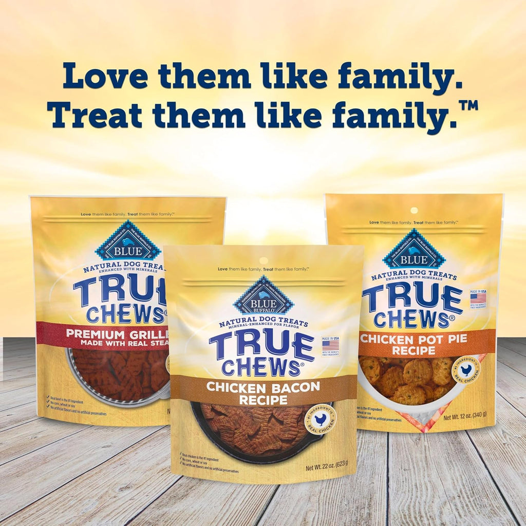 True Chews Chicken Bacon Dog Treats, 22 Oz | Real Chicken First, Tender & Chewy, Made in the USA, No Artificial Preservatives