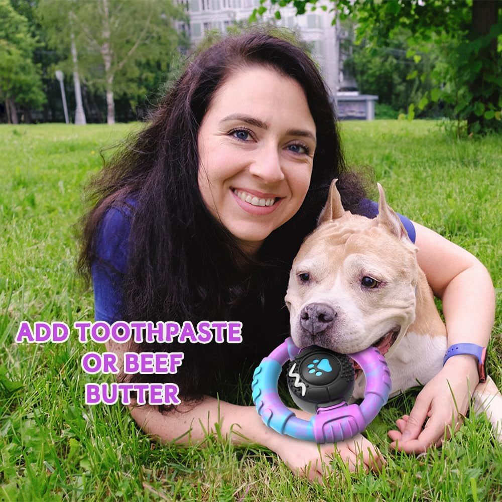 Dog Toys for Aggressive Chewers Large Medium Small Breed Indestructible | Durable Tough Dog Chew Toys to Keep Them Busy, Nylon Rubber Interactive Dog Toys