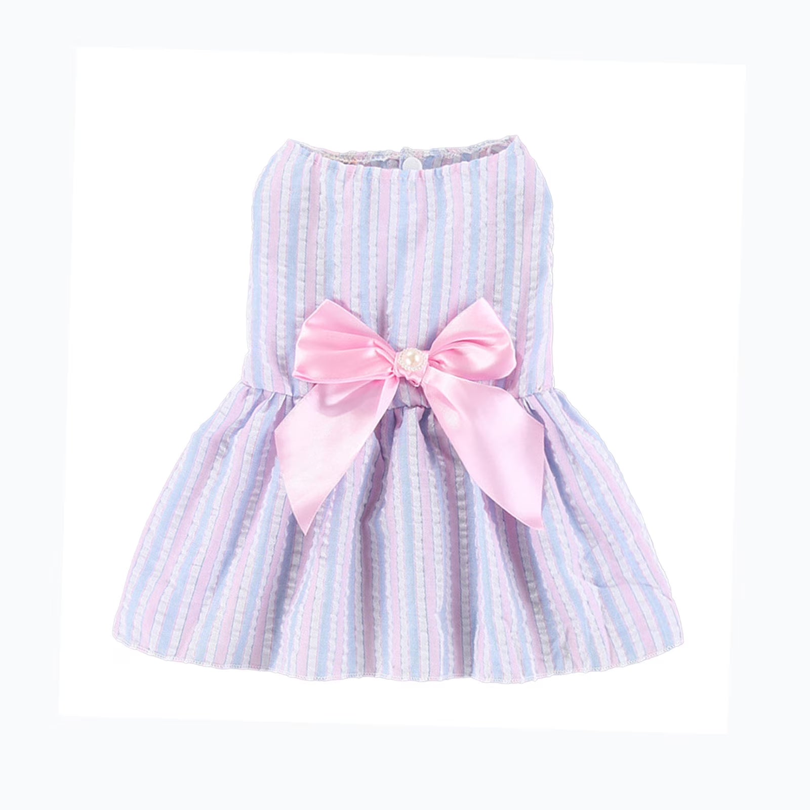 Clearance  Dog Dresses for Small Medium Dogs Girl, Pet Cat Princess Bowknot Dog Clothes, Cute Puppy Summer Outfits Skirt Shirt (Blue, L)