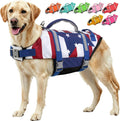 Dog Life Preserver, Superior Buoyancy Dog Flotation Vest for Dogs | Adjustable Dog Life Jackets for Boat, High Visibility Life Vests for Dogs, Medium Dog Safety Swimsuit, Flagstar, M
