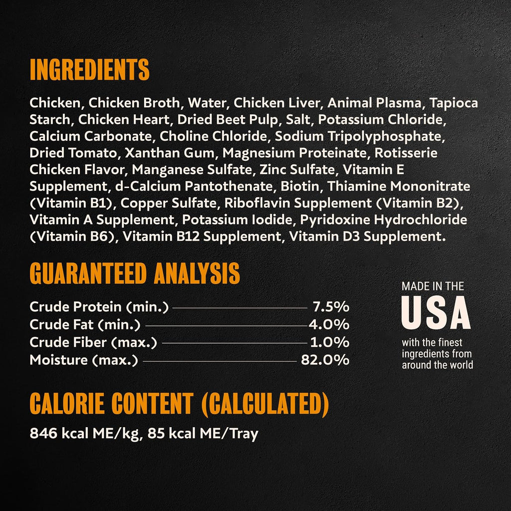 Filets in Gravy Wet Dog Food, Rotisserie Chicken, 3.5 Oz, 24 Count | Real Chicken #1 Ingredient, Easy to Digest, No Fillers or Artificial Flavors, Can Be Used as Food Topper, Easy Peel Trays