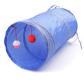 Cat Tunnel Cat Toys for Indoor Cats,2 Way Cat Tunnels Collapsible Cat Play Tunnel Interactive Toy for Small Dogs,Puppy,Kitty,Kitten,Rabbit - Blue