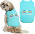 Beach Dog Shirt – 100% Cotton Shirts for Medium Dogs – Sleeveless Pet Vest – Lightweight and Breathable Dogs Apparel – Cute Summer Dog Clothes - Stretchy T Shirts for Pets