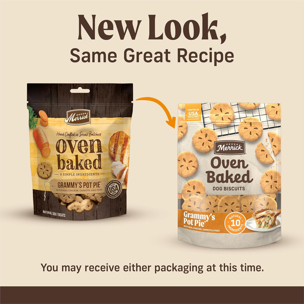 Oven Baked Natural and Crunchy Bag of Treats, Dog Chicken Treats, Grammy’S Pot Pie with Real Chicken