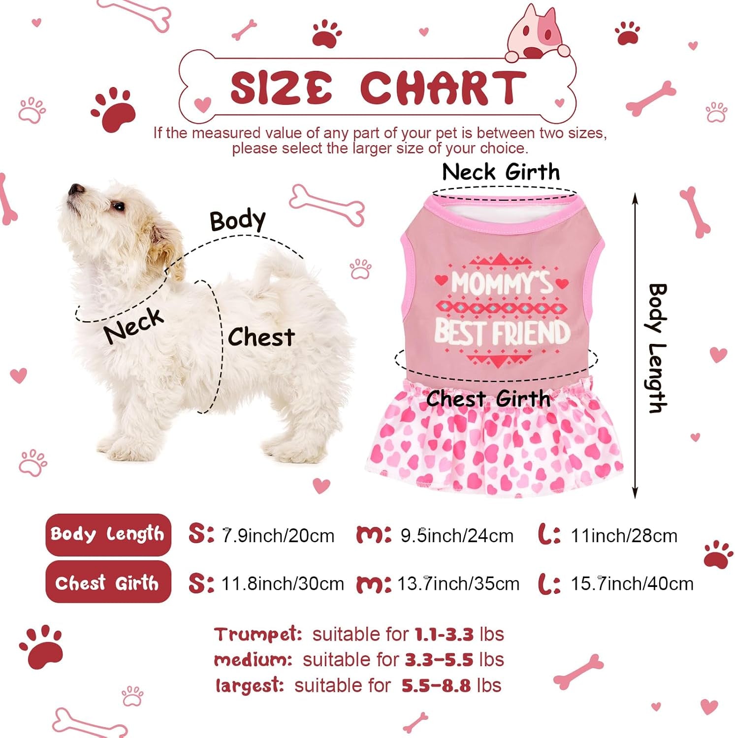 6 Pack Girl Dog Clothes Pet Dress Shirt Female Cute Dog Sundress Puppy Summer Apparel Clothes Outfits with Ruffles for Pets Cats(Medium)