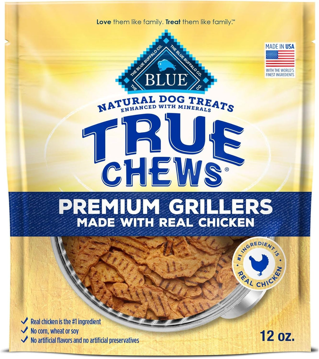 True Chews Premium Grillers Chicken Dog Treats, 12 Oz | Real Chicken First, Tender & Tasty, Made in the USA, No Artificial Preservatives