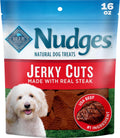 Nudges Jerky Cuts Steak Dog Treats, 16 Oz | Real Beef First, Made in the USA, for All Breed Sizes, No Artificial Preservatives
