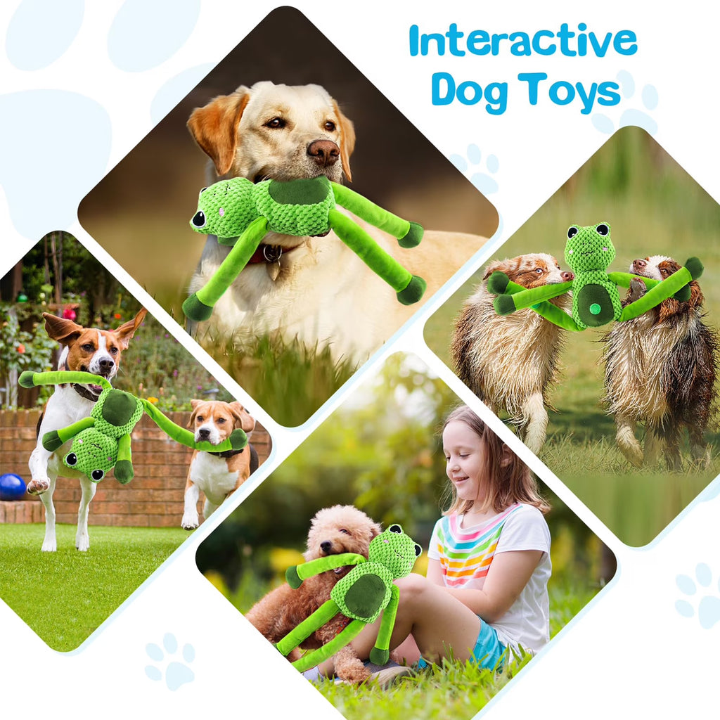 Large Squeaky Dog Toys Plush Stuffed Dog Chew Toy with Soft Fabric Interactive Puppy Toys to Keep Them Busy