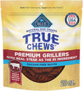 True Chews Premium Grillers Steak Dog Treats, 20 Oz | Real Beef First, Charred Grilled Texture, No Chicken By-Product, Corn, Wheat, or Soy