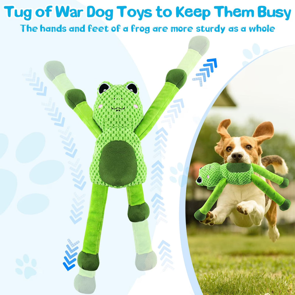 Large Squeaky Dog Toys Plush Stuffed Dog Chew Toy with Soft Fabric Interactive Puppy Toys to Keep Them Busy