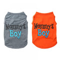 2-Pack Mommy'S Boy Dog Shirt Male Puppy Clothes for Small Dog Boy Chihuahua Yorkies Bulldog Pet Cat Outfits Tshirt Apparel (Small, Gray+Orange)