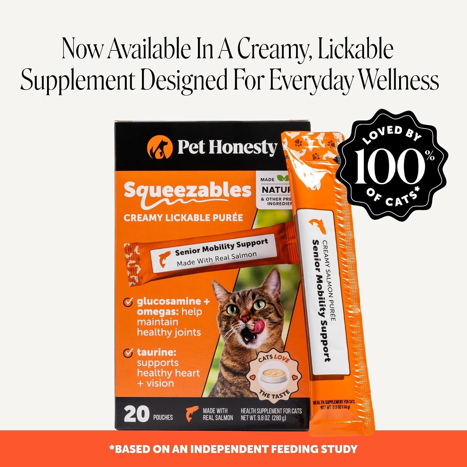 Senior Cat Joint Supplement Crunchy Creamy Hip + Joint for Cats - Ease Mobility Stiffness with Glucosamine Chondroitin, Green Lipped Mussel, Flexibility + Joint Support Chews (30-Day Supply)