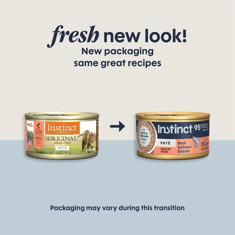 Original Pate Wet Cat Food, Grain Free Recipe - Real Salmon, 3 Oz. Cans (Pack of 24) | Rich & Creamy Pate Texture, High Protein, Real Salmon, Whole-Food Ingredients, Grain-Free, Hydration Support