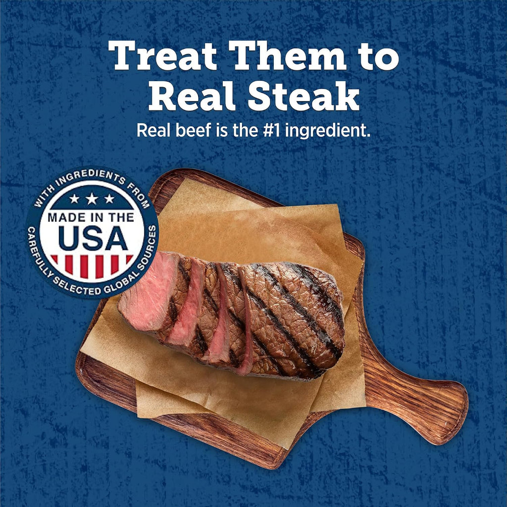True Chews Premium Grillers Steak Dog Treats, 20 Oz | Real Beef First, Charred Grilled Texture, No Chicken By-Product, Corn, Wheat, or Soy