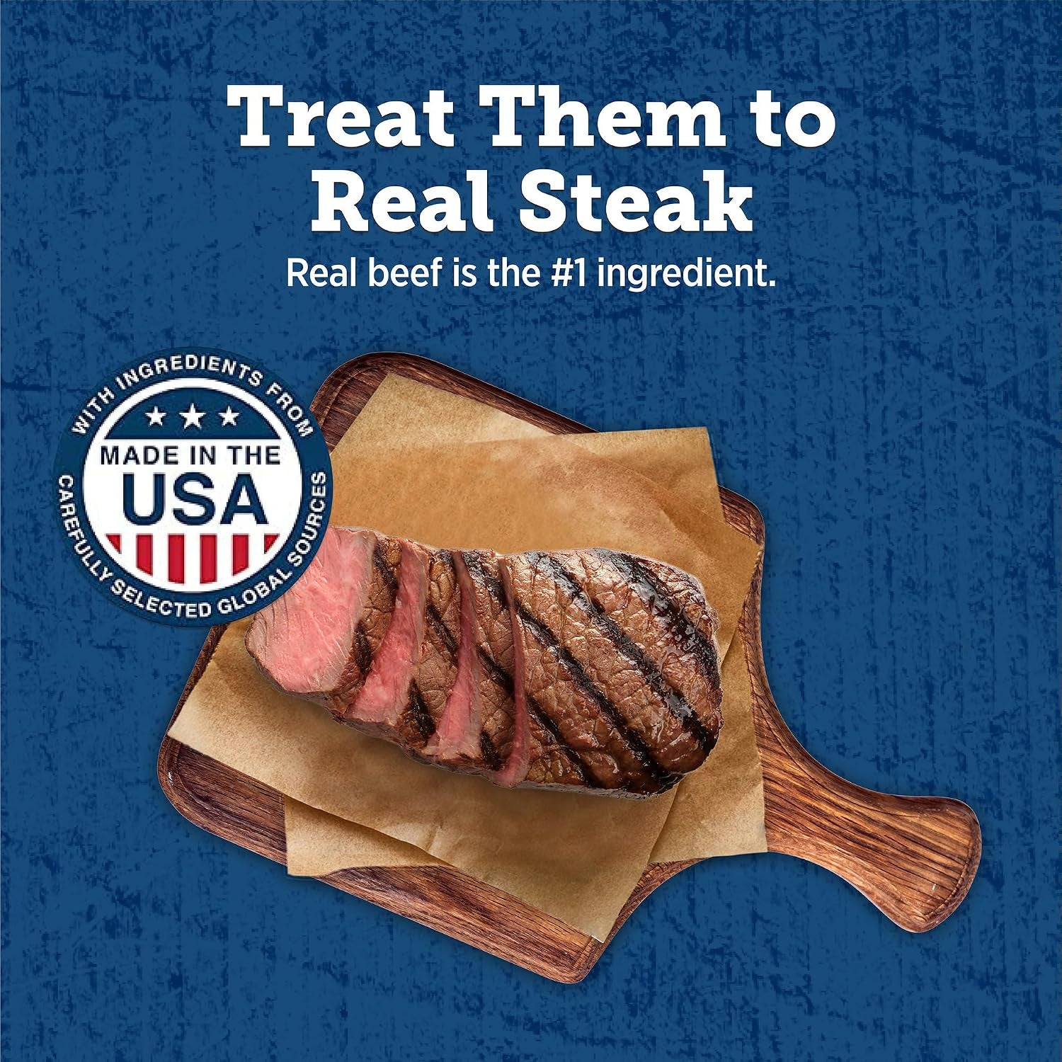 True Chews Premium Grillers Steak Dog Treats, 20 Oz | Real Beef First, Charred Grilled Texture, No Chicken By-Product, Corn, Wheat, or Soy
