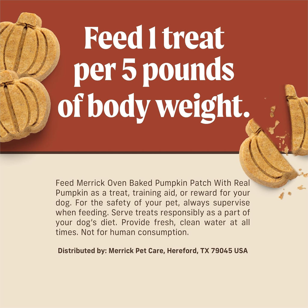 Oven Baked Dog Treats, Natural and Crunchy Bag of Treats, Pumpkin Patch with Real Pumpkin Snack | Natural, Crunchy Biscuits Hand Crafted in Small Batches with Only Seven Ingredients