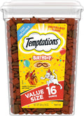 Birthday Crunchy and Soft Cat Treats, Lobster & Beef, 16 Oz | Crunchy Outside, Soft Inside, under 2 Calories per Treat, 100% Complete & Balanced for Adult Cats, Stay-Fresh Resealable Tub