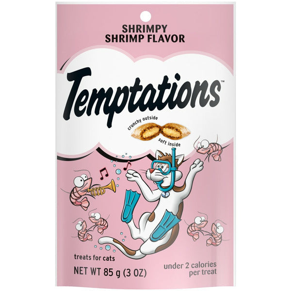 TEMPTATIONS Classic Crunchy and Soft Cat Treats Shrimp Flavor